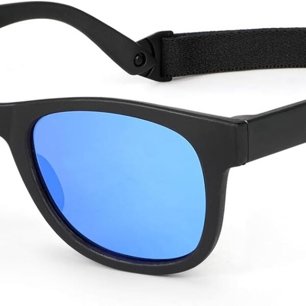 Boys' sunglasses; UV400 protection; polarized lenses; flexible material; suitable for ages 2–7