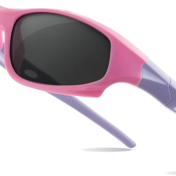 Polarized sports sunglasses for boys (includes strap); suitable for baseball, beach outings, and other outdoor activities
