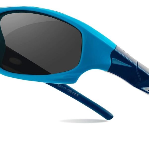 Polarized sports sunglasses for boys (includes strap); suitable for baseball, beach outings, and other outdoor activities