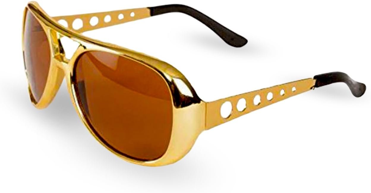 50s/60s Rock Star Style Aviator Sunglasses (Gold celebrity style; 1 pair)