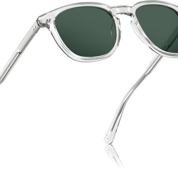 Cool Retro Acetate Polarized Sunglasses (UV protection; stylish square frames for outdoor activities and driving)